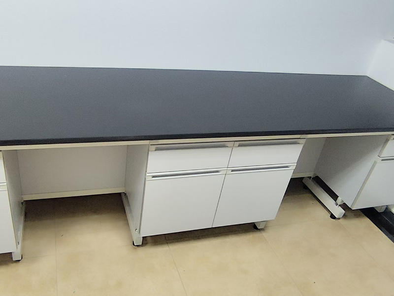 steel and wood laboratory table