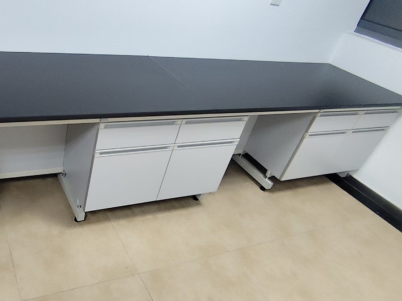 steel and wood laboratory table