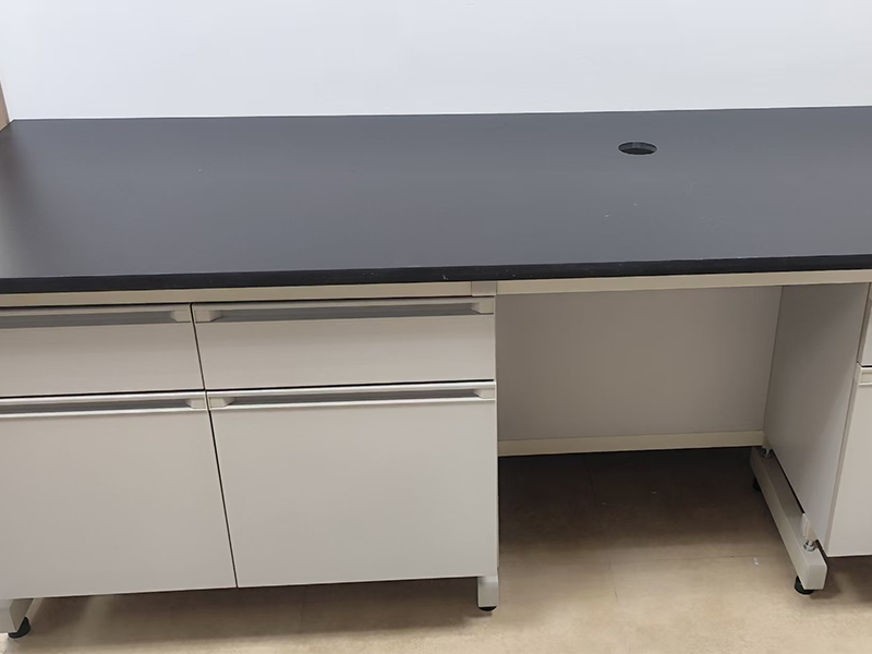 steel and wood laboratory table