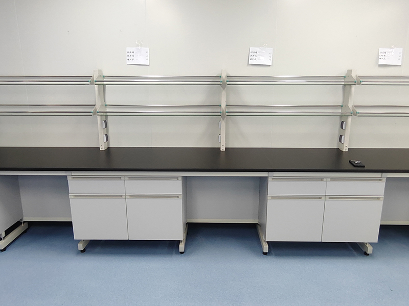 Staal-hout laboratorium werkbank