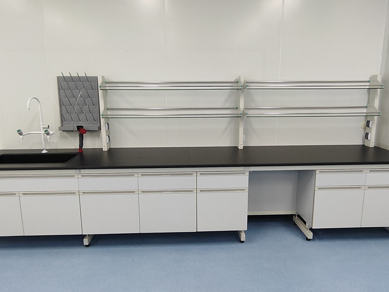 Staal-hout laboratorium werkbank