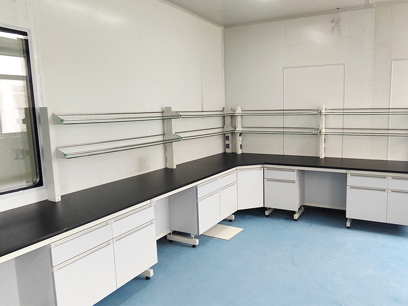 Staal-hout laboratorium werkbank