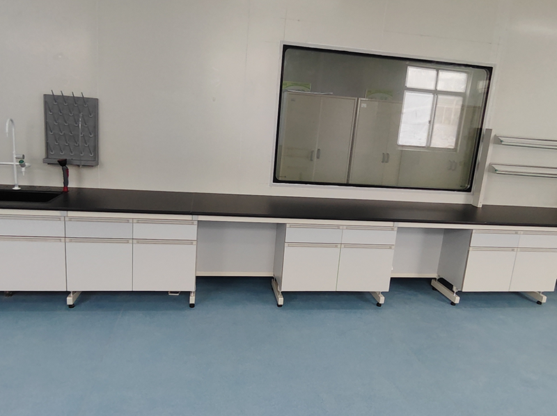 Staal-hout laboratorium werkbank