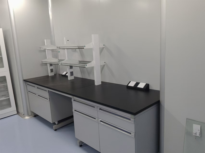 Steel Wood Lab Bench Projekgeval vir Biologie Laboratorium